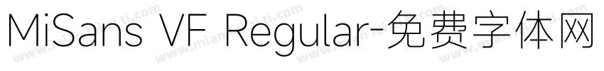 MiSans VF Regular字体转换